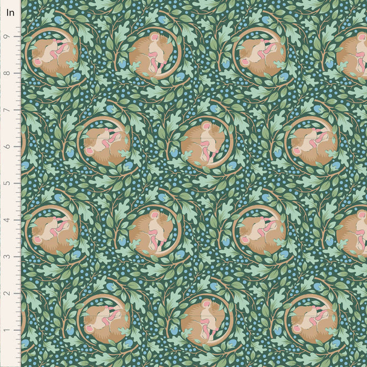 Tilda Hibernation Sage green fabrics the Fat quarter - cotton fabric.