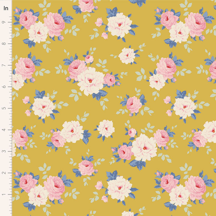 Tilda Sunday Brunch fabric roll jellyroll fabrics. Floral quilting fabrics. 40pcs 2.5" x 43"