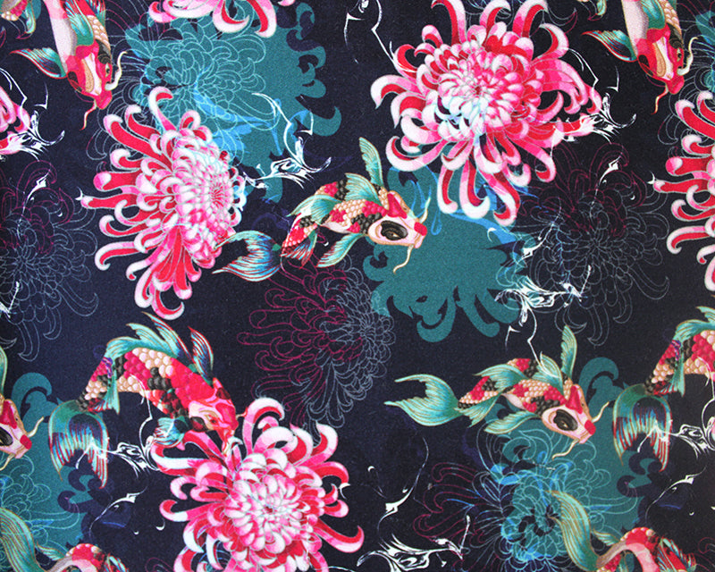 Little Johnny Floral Waterworld Cotton Sateen dress fabric per 1/2m