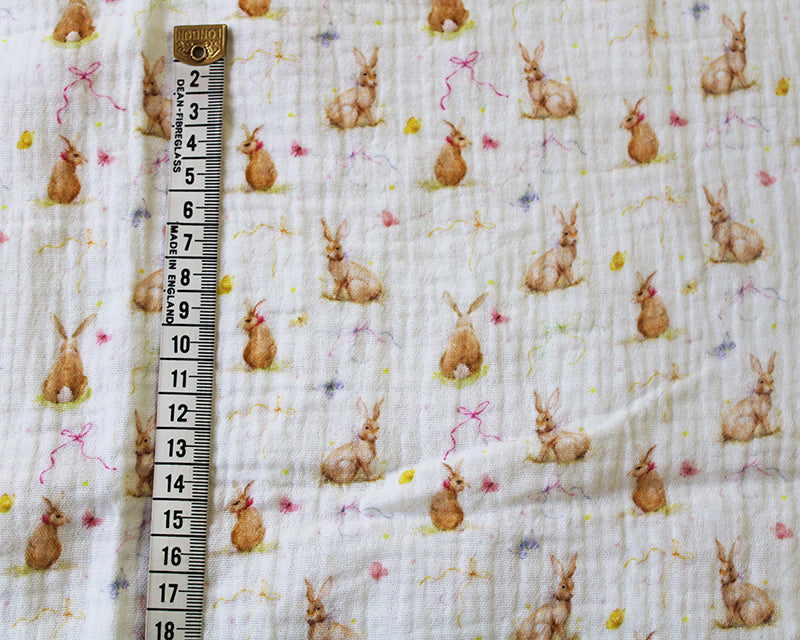 Animal nursery kids 100% cotton double gauze muslin fabric per 1/2m