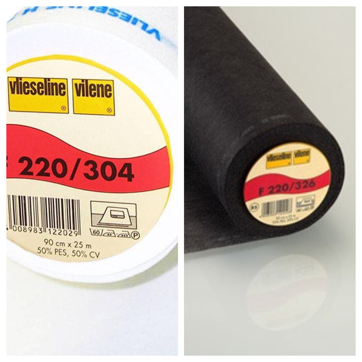 Recycled Mid-Light Weight Vlieseline F220/304 iron on interfacing 90cm wide ROLL