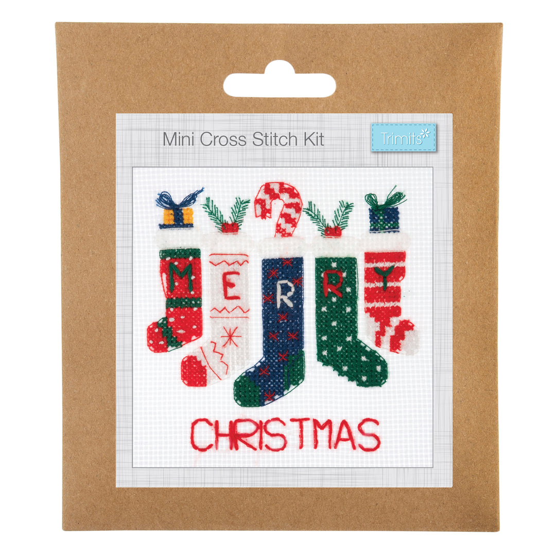 Trimits Make Your Own Cross Stitch Wall Christmas decoration craft kit. Stocking filler.