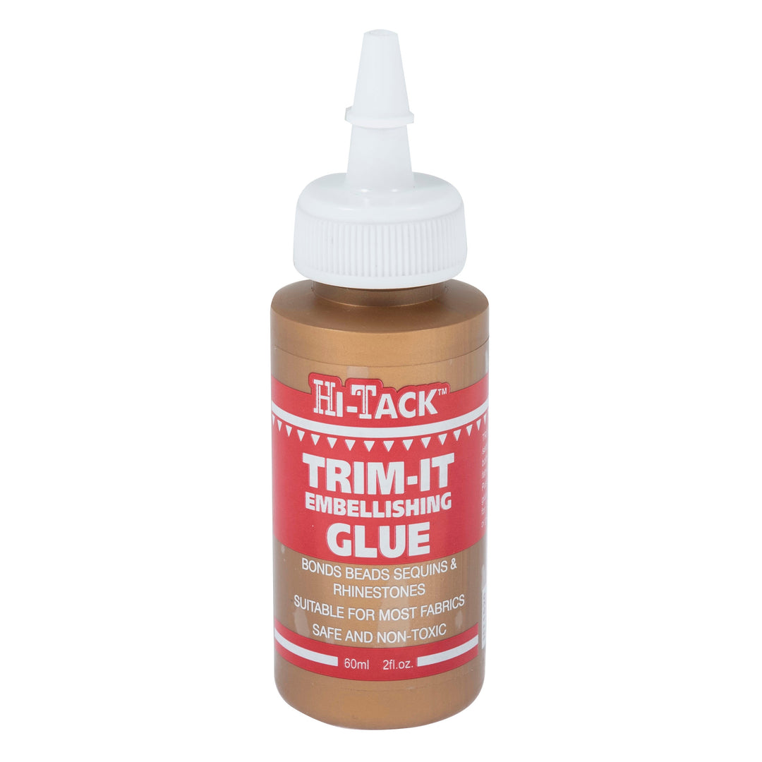 Hi-Tack Trim-It Glue. 60 ml. Bonds beads, sequins and rhinestones. HT1520 Non-Toxic.