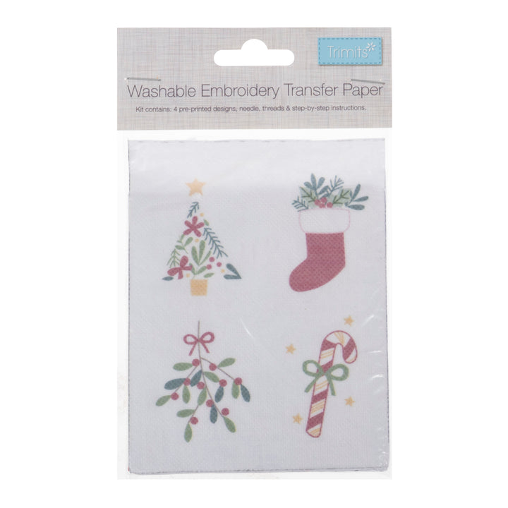 Washable Embroidery Transfer Paper: Christmas: 4 Designs