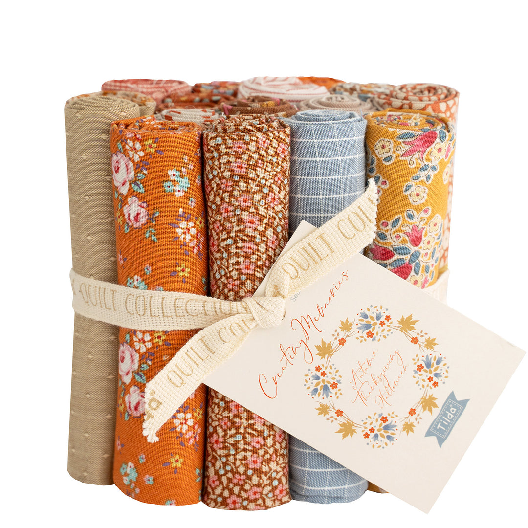 Creating Memories Fat Eight Roll Bundle: 16 cotton fabrics by Tilda.