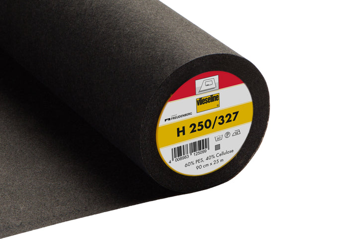 Firm/ Medium Weight fusible Interfacing White/ Black: Vilene H250/305 iron 90cm wide. 25 m roll