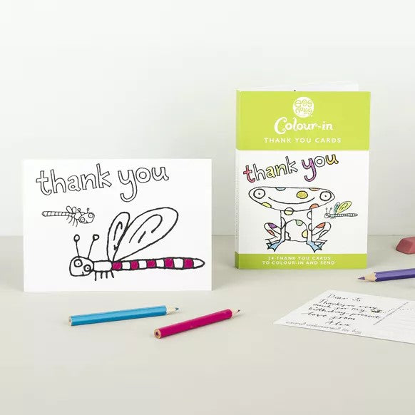 Card Book - Colouring in kids books/Thank you cards, World map or Fairies by Eggnogg