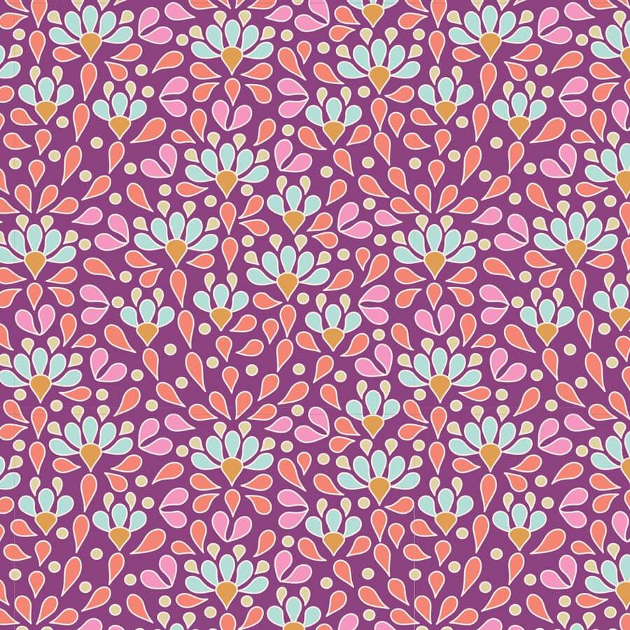 Cotton Beach Coral fabrics by the Fat quarter - cotton fabric by Tilda.