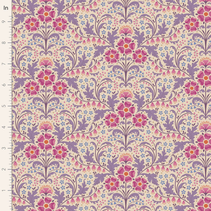 Tilda Hometown fabrics by the Fat quarter - cotton quilting fabric. Plum