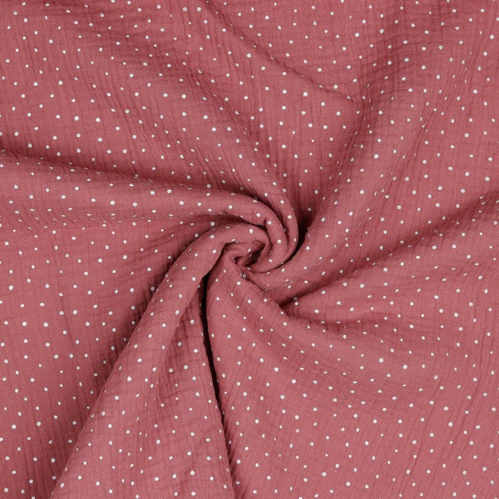 Small Dots Cotton Double Gauze Muslin dress fabric by Poppy. x half metre.