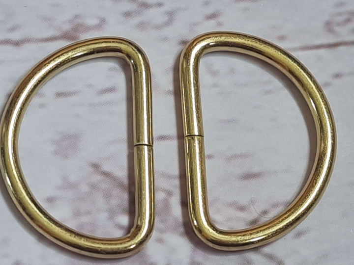 2/4 x Metal D-rings for bag straps, bag making. 19/21/25/32/38/ 50 mm.