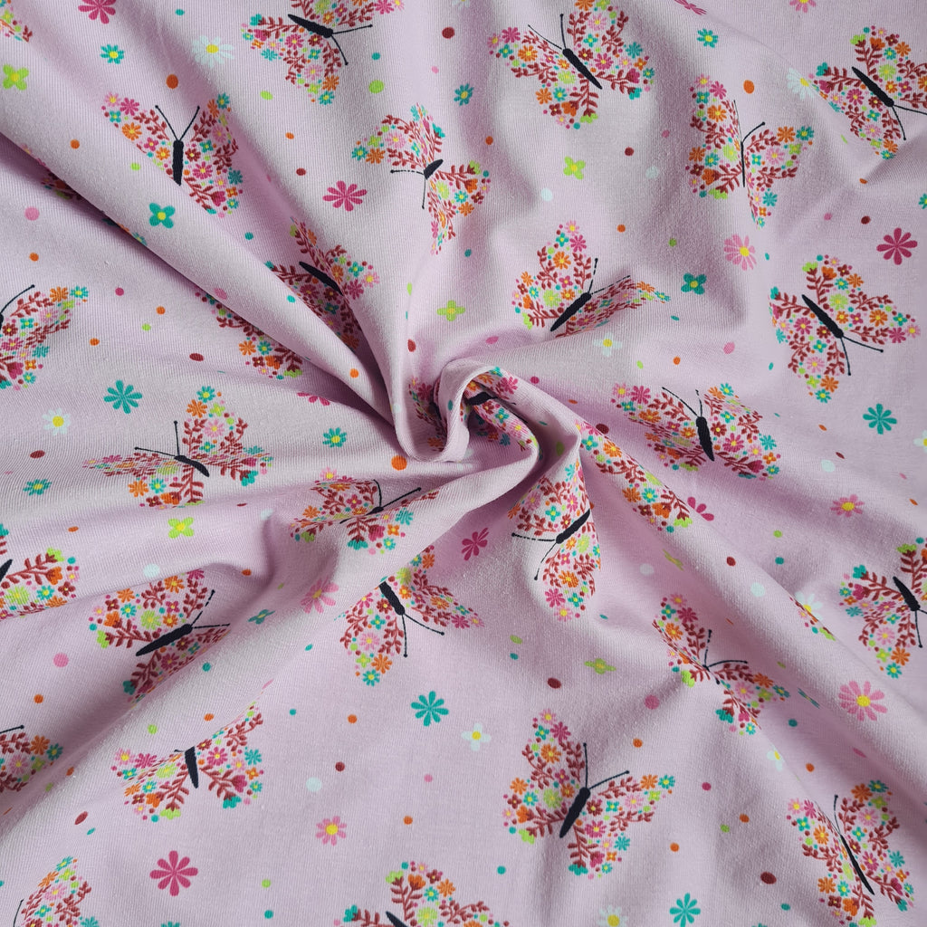 Floral jersey knit fabric store