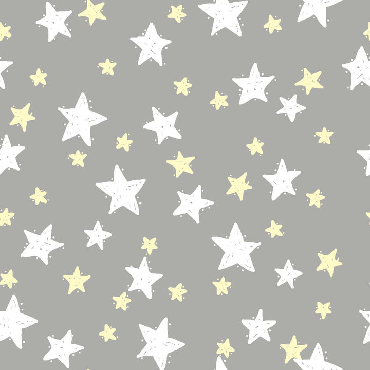 Goodnight pale grey, mint green and white nursery/kids quilting fabric by the fat quarter/metre. Craft Cotton Company.