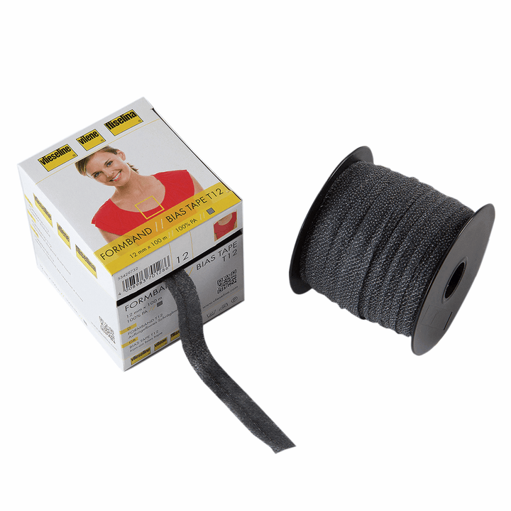 Vlieseline Fusible Bias Tape Formband T12: 12mm wide grain reinforced. 100m box