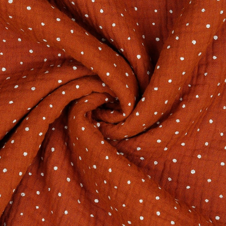 Small Dots Cotton Double Gauze Muslin dress fabric by Poppy. x half metre.