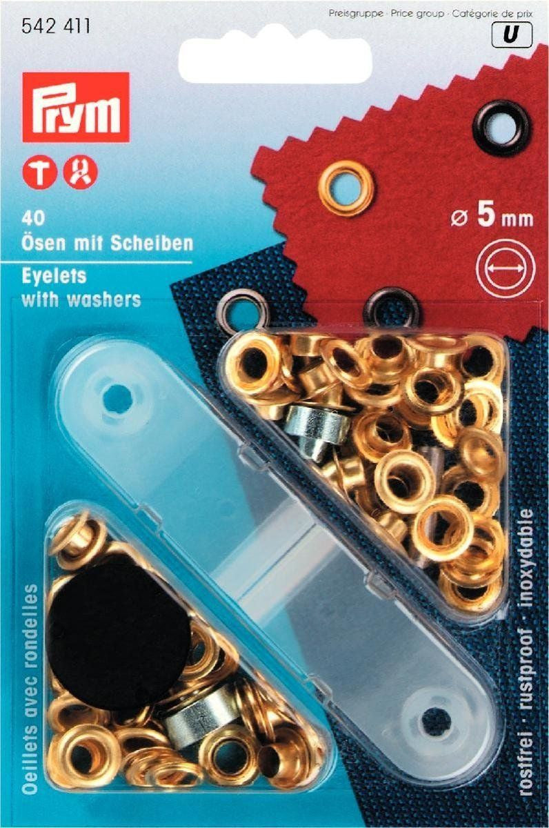 Prym Eyelets With Washers and Tool 4mm, 5 mm, 8mm, 11 mm, 14 mm