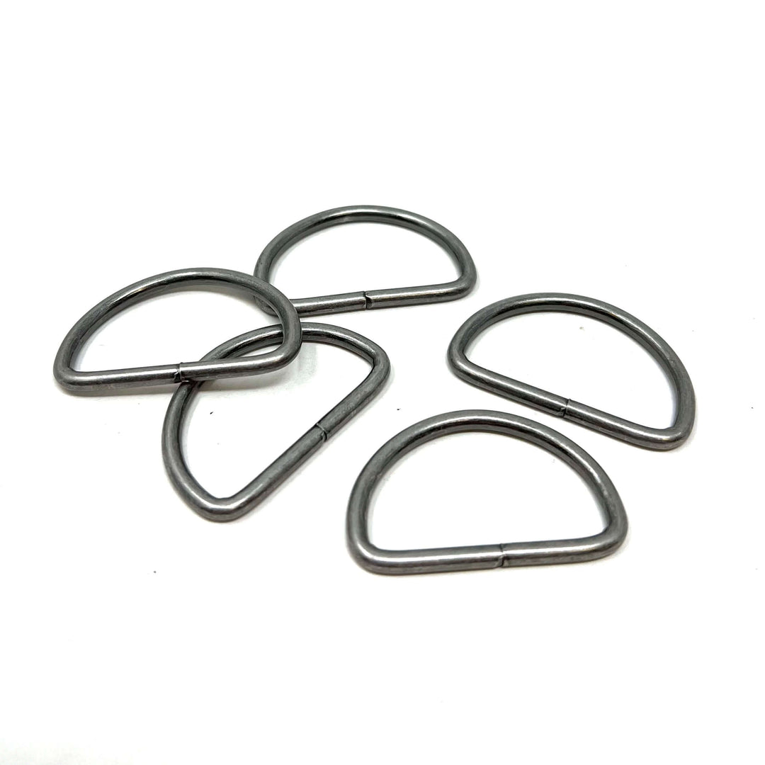 2/4 x Metal D-rings for bag straps, bag making. 19/21/25/32/38/ 50 mm.