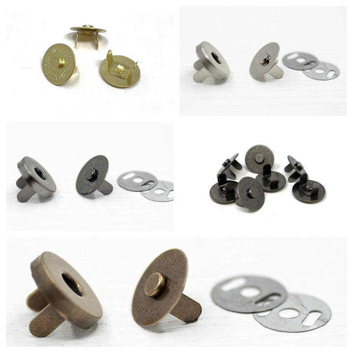 Metal magnetic handbag bag clasps buttons snaps fasteners poppers for bag making. 18mm