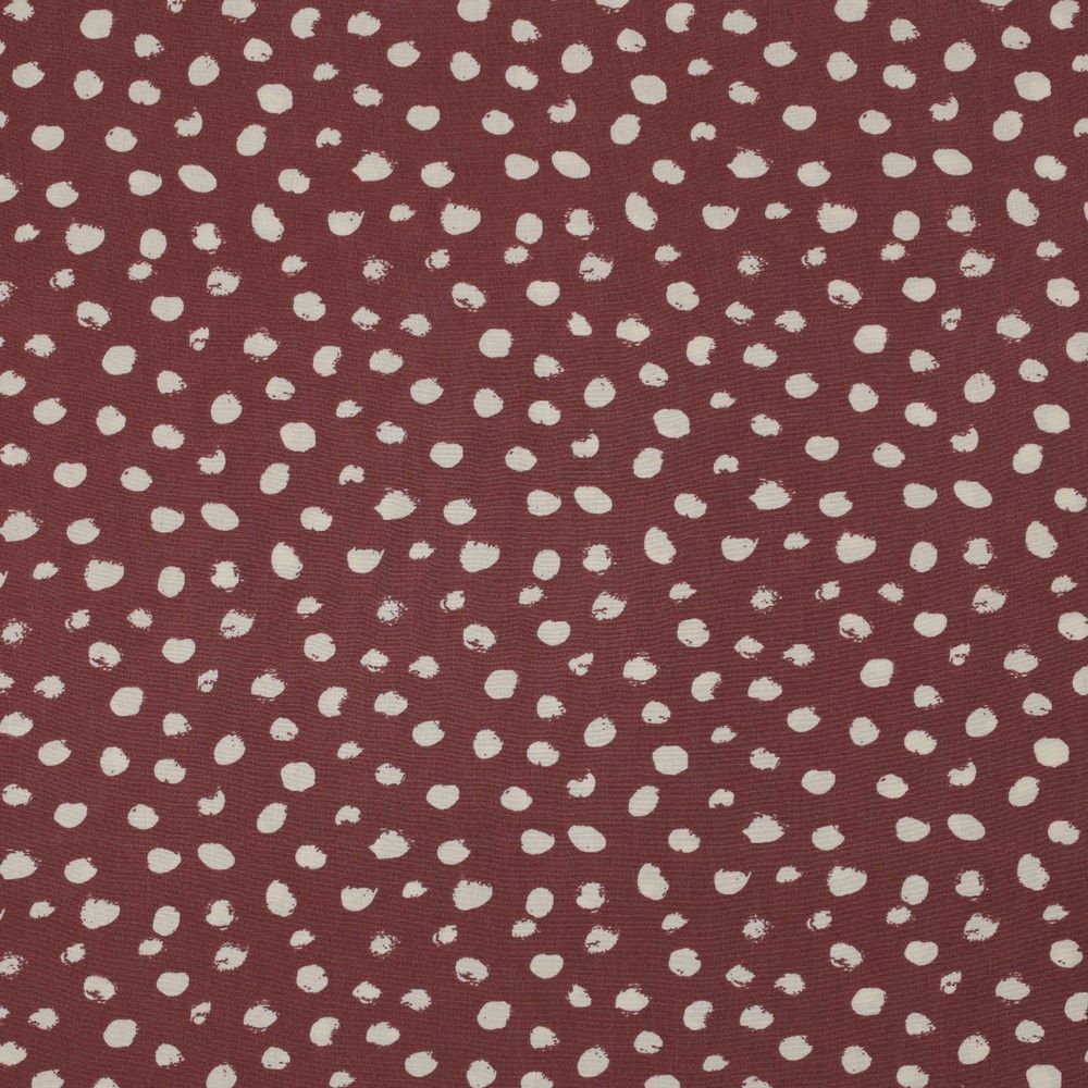 Random dots 100% Viscose Challis dress fabric by the half metre. Navy/green/black.