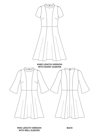 Tilly and the Buttons Martha dress sewing pattern. Easy casual dress p ...