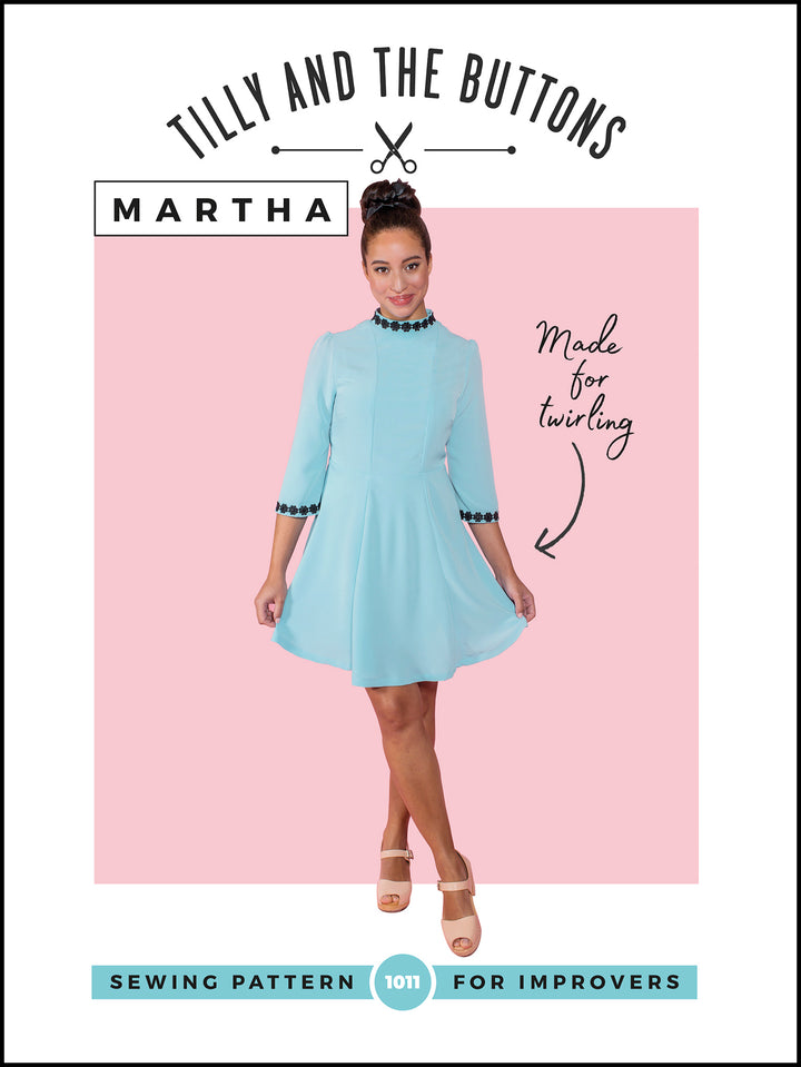 Tilly and the Buttons Martha dress sewing pattern. Easy casual dress pattern.