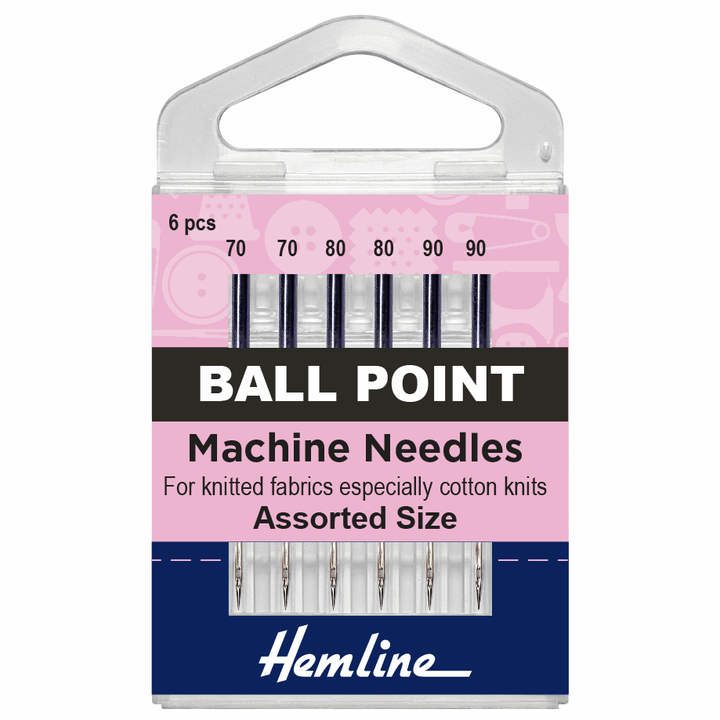 Hemline sewing machine needles x 5/6/10. Ballpoint, Stretch, Universal, Jeans, Quilt.