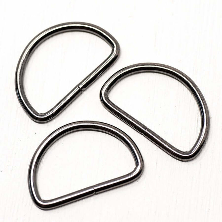 2/4 x Metal D-rings for bag straps, bag making. 19/21/25/32/38/ 50 mm.