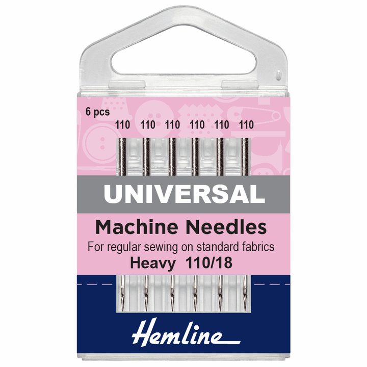 Hemline sewing machine needles x 5/6/10. Ballpoint, Stretch, Universal, Jeans, Quilt.