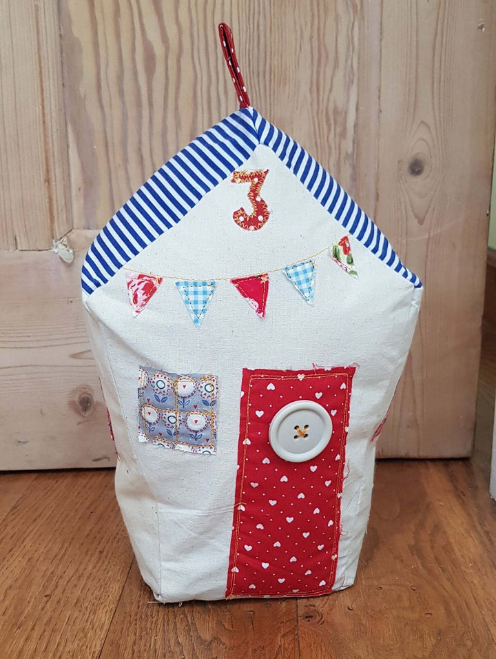 Doorstop Sewing pattern: Fabric Nautical Beach Hut seaside house door stop with handle PDF