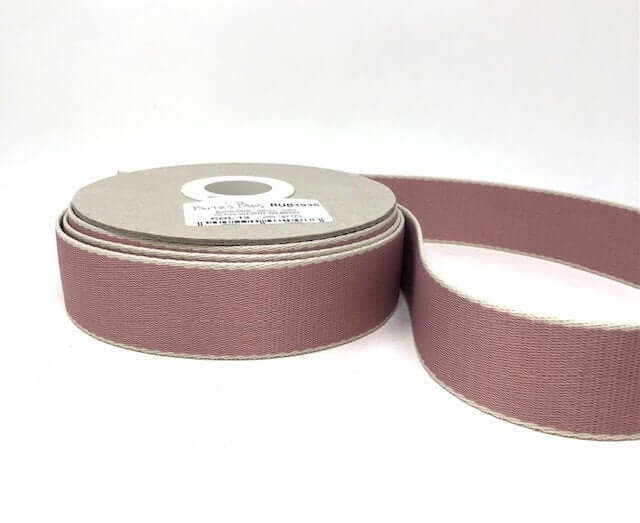 38mm Heavyweight Hi Sheen Webbing: Stripe Polyester Bag strapping. Bertie's Bows. Per metre.