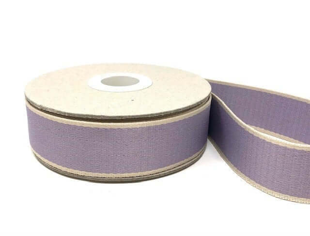 38mm Heavyweight Hi Sheen Webbing: Stripe Polyester Bag strapping. Bertie's Bows. Per metre.