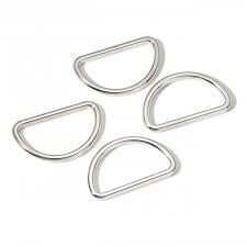 2/4 x Metal D-rings for bag straps, bag making. 19/21/25/32/38/ 50 mm.