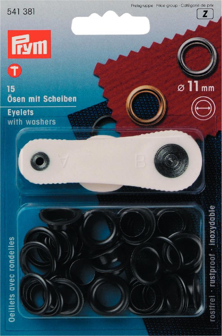 Prym Eyelets With Washers and Tool 4mm, 5 mm, 8mm, 11 mm, 14 mm